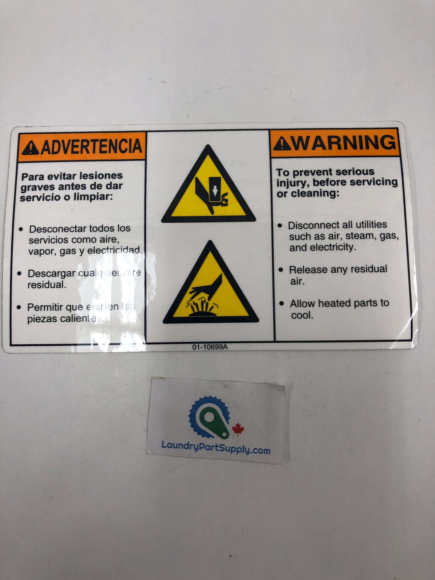WARNING DECAL,NPLT SERV HAZ